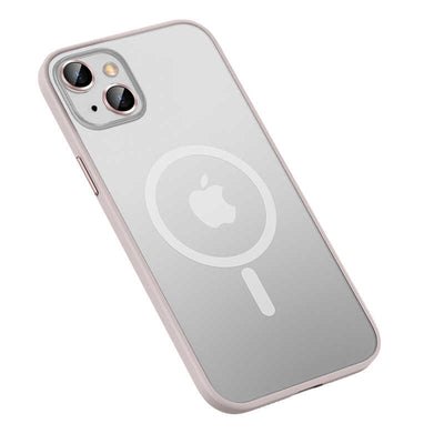 Apple iPhone 13 Kılıf Zore Mokka Wireless Kapak Rose Gold