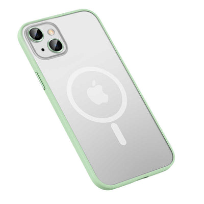 Apple iPhone 13 Kılıf Zore Mokka Wireless Kapak Yeşil