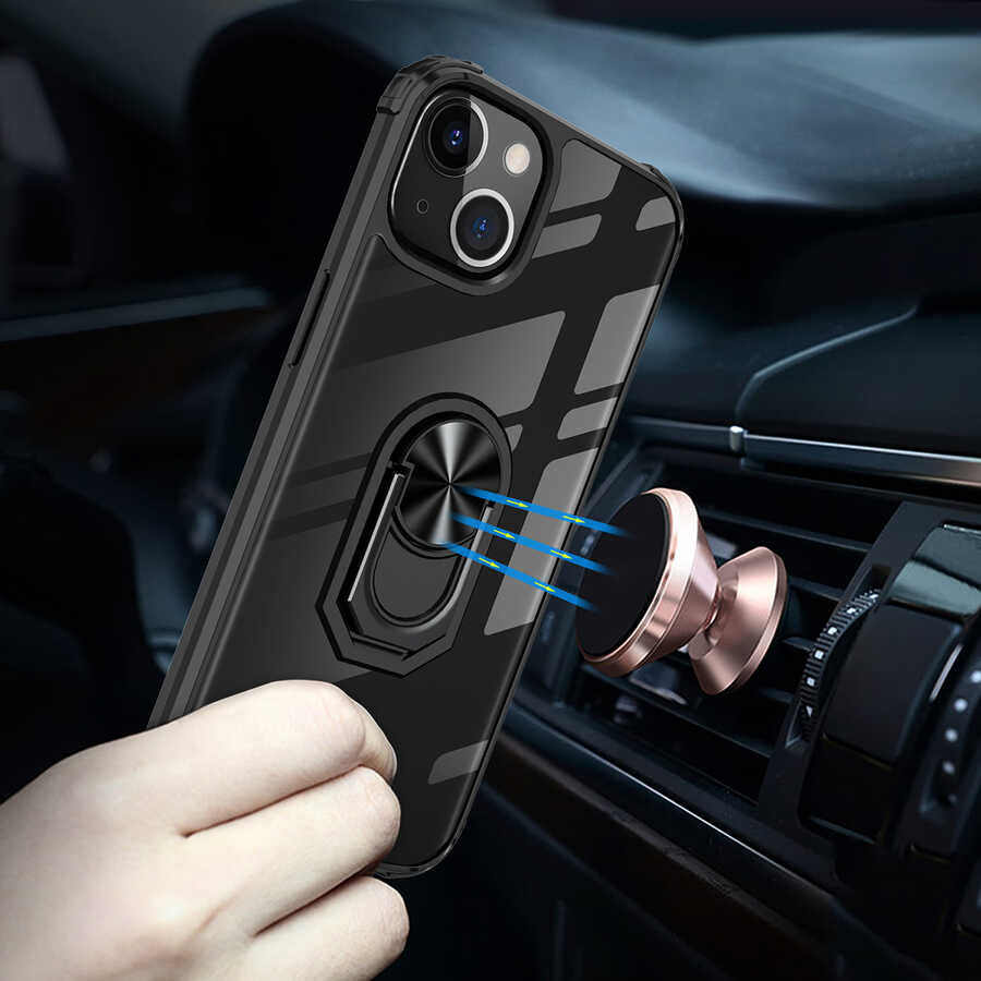 Apple iPhone 13 Kılıf Zore Mola Kapak Siyah