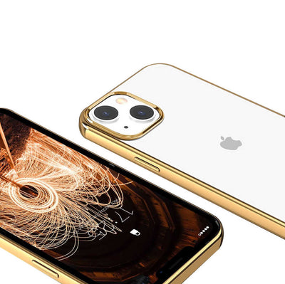 Apple iPhone 13 Kılıf Zore Pixel Kapak Gold