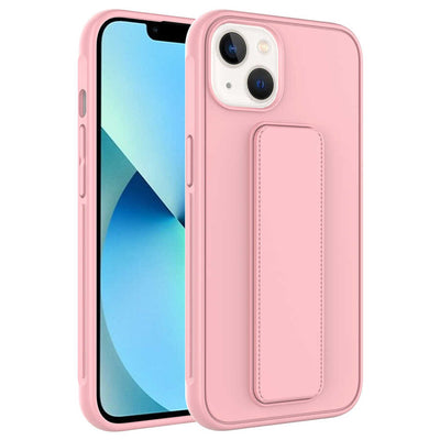 Apple iPhone 13 Kılıf Zore Qstand Kapak Pembe