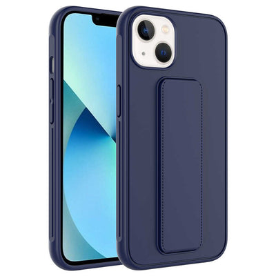 Apple iPhone 13 Kılıf Zore Qstand Kapak Lacivert