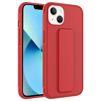Apple iPhone 13 Kılıf Zore Qstand Kapak Kırmızı