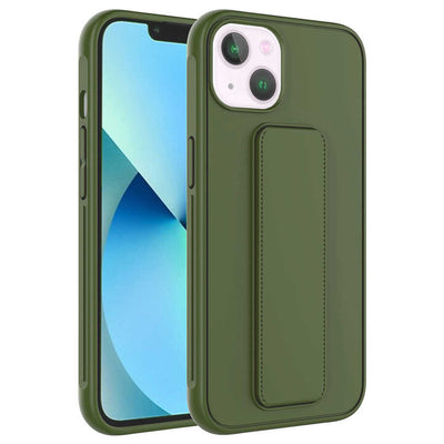 Apple iPhone 13 Kılıf Zore Qstand Kapak Kırmızı