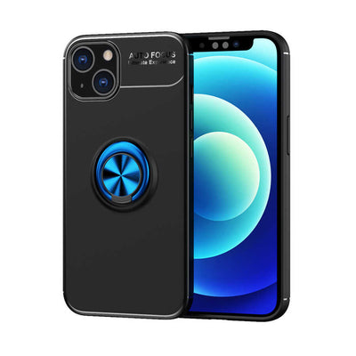 Apple iPhone 13 Kılıf Zore Ravel Silikon Kapak Siyah-Mavi