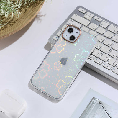 Apple iPhone 13 Kılıf Zore Sidney Desenli Sert Kapak Flower No3