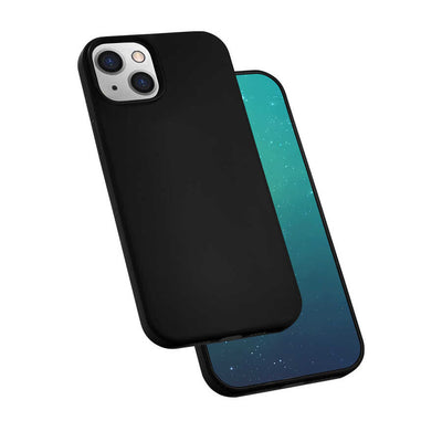 Apple iPhone 13 Kılıf Zore Silk Silikon Siyah