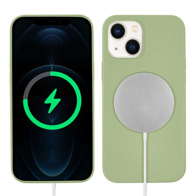 Apple iPhone 13 Kılıf Zore Silksafe Wireless Kapak Kırmızı