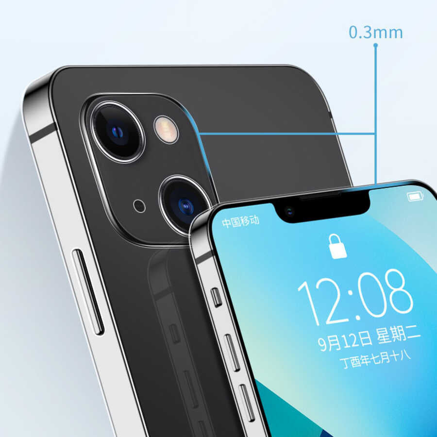 Apple iPhone 13 Mini Kılıf Zore Blok Kapak Renksiz