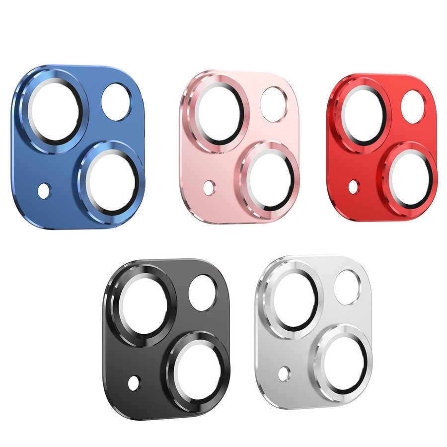Apple iPhone 13 Mini Zore CL-03 Kamera Lens Koruyucu Gümüş