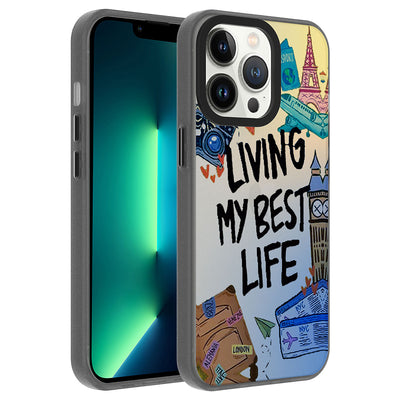 Apple iPhone 13 Pro Kılıf Desenli Zore Dragon Sert Kapak Seyahat