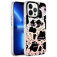 Apple iPhone 13 Pro Kılıf Mermer Desenli Zore Marbello Kapak Siyah-Beyaz