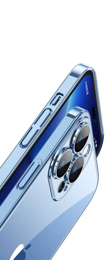 Apple iPhone 13 Pro Kılıf Sert PC Renkli Çerçeveli Zore Riksos Kapak Gümüş