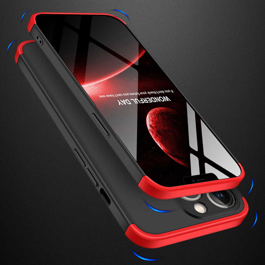 Apple iPhone 13 Pro Kılıf Zore Ays Kapak Siyah-Mavi