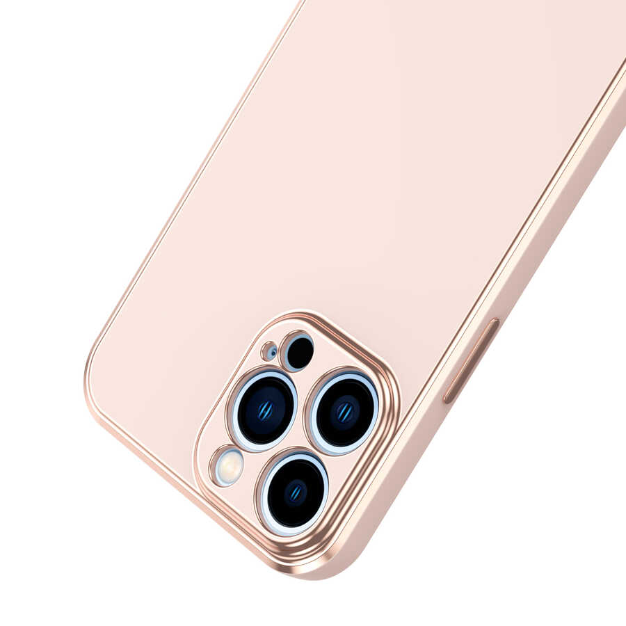 Apple iPhone 13 Pro Kılıf Zore Bark Kapak Rose Gold