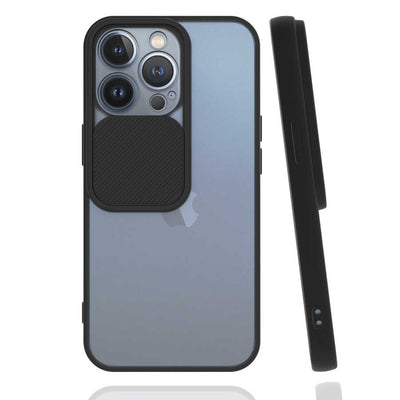 Apple iPhone 13 Pro Kılıf Zore Lensi Kapak Siyah