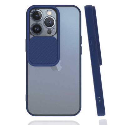 Apple iPhone 13 Pro Kılıf Zore Lensi Kapak Lacivert