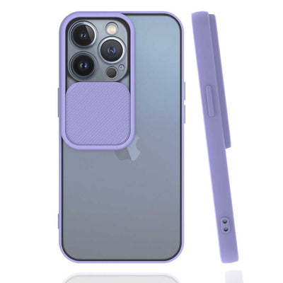 Apple iPhone 13 Pro Kılıf Zore Lensi Kapak Lila