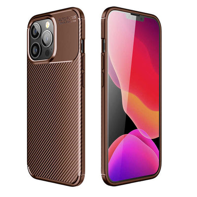 Apple iPhone 13 Pro Kılıf Zore Negro Silikon Kapak Kahverengi
