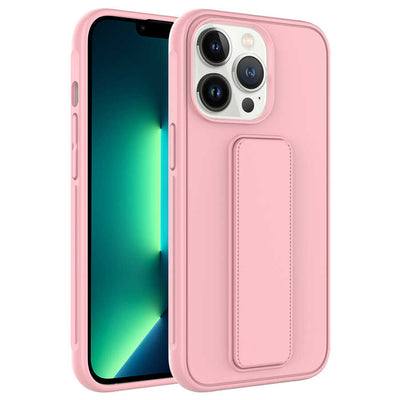 Apple iPhone 13 Pro Kılıf Zore Qstand Kapak Pembe
