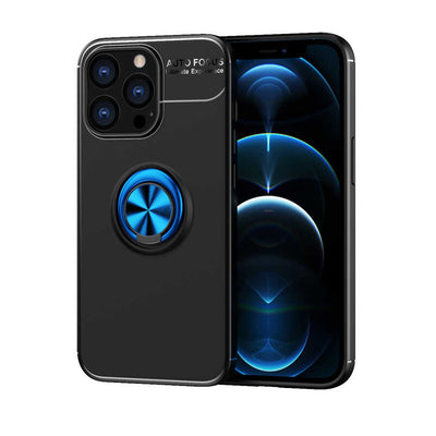 Apple iPhone 13 Pro Kılıf Zore Ravel Silikon Kapak Siyah-Mavi