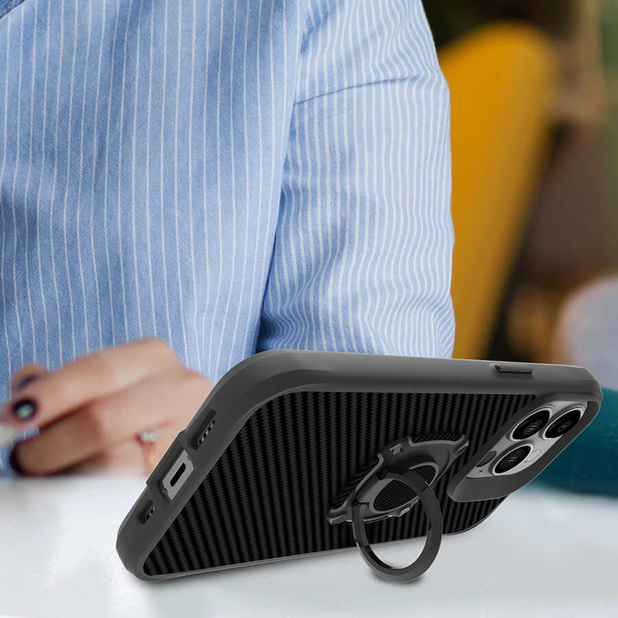 Apple iPhone 13 Pro Kılıf Zore Timo Kapak Siyah