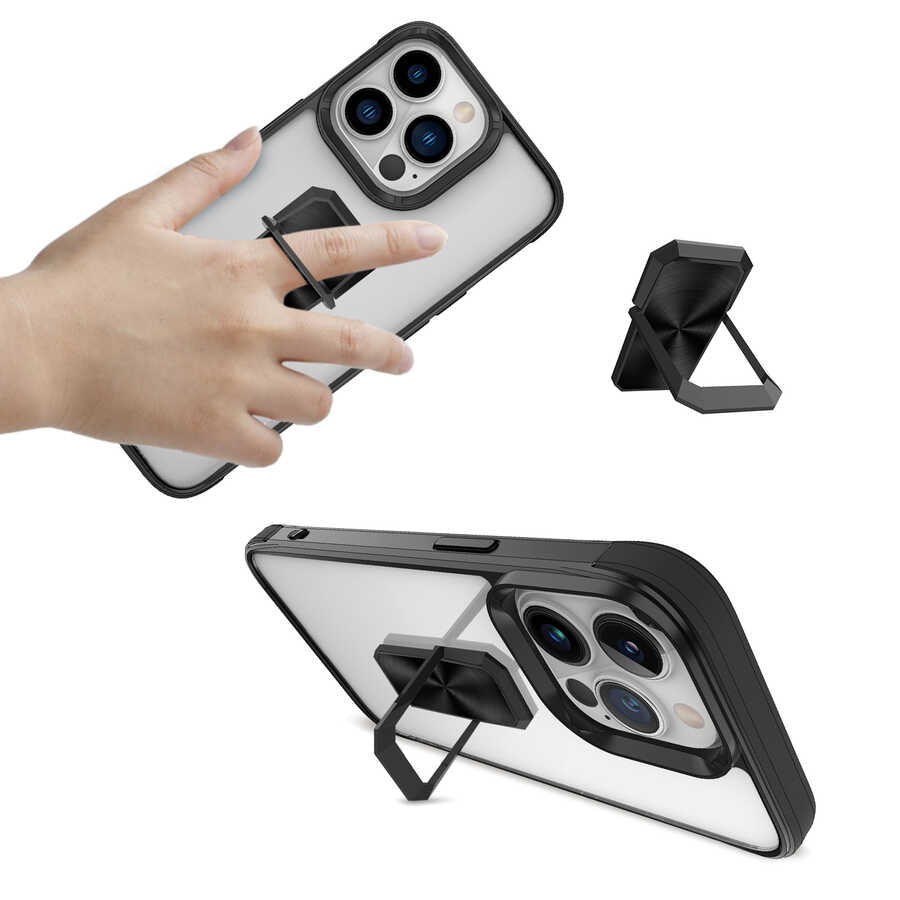 Apple iPhone 13 Pro Kılıf Zore V-Bax Kapak Siyah