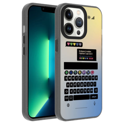 Apple iPhone 13 Pro Max Kılıf Desenli Zore Dragon Sert Kapak Kelimeler