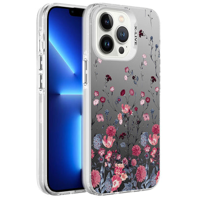 Apple iPhone 13 Pro Max Kılıf Desenli Zore Silver Sert Kapak Noktalar