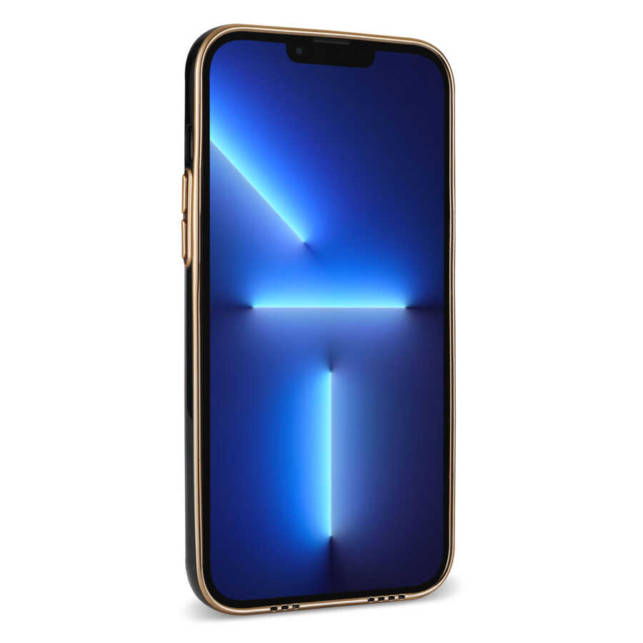 Apple iPhone 13 Pro Max Kılıf Zore Bark Kartlıklı Kapak Siyah