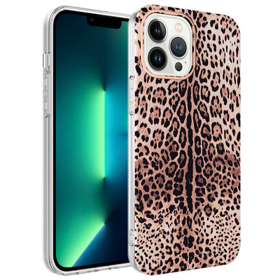 Apple iPhone 13 Pro Max Kılıf Zore Bella Kapak Leopar