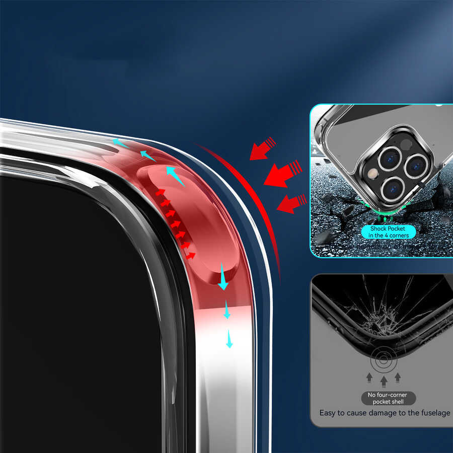 Apple iPhone 13 Pro Max Kılıf Zore Forst Kapak Renksiz