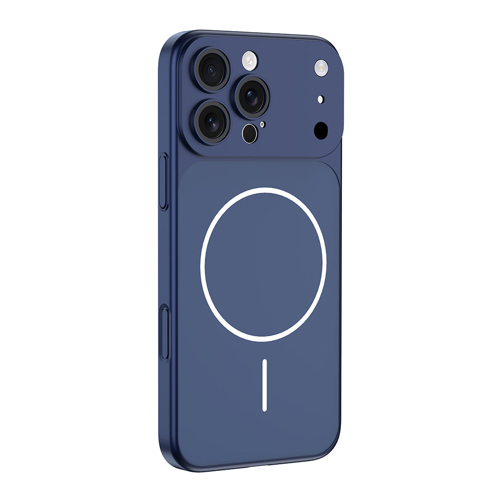 Apple iPhone 13 Pro Max Kılıf Zore M-Safe Şarj Özellikli Kamera Korumalı Spark Kapak Gümüş