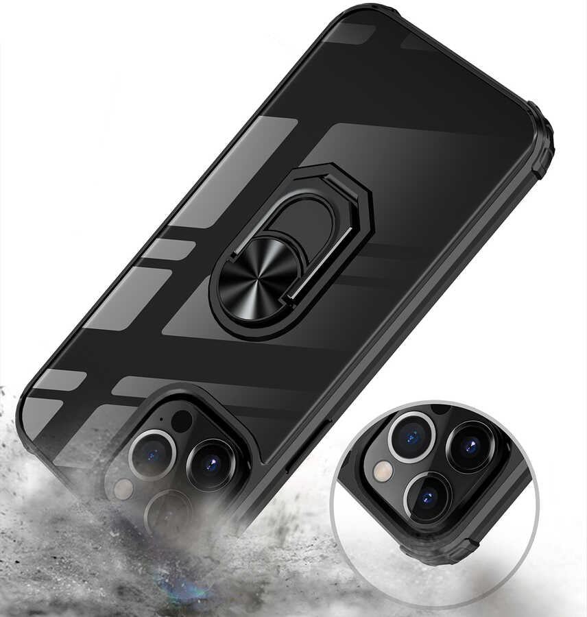 Apple iPhone 13 Pro Max Kılıf Zore Mola Kapak Siyah