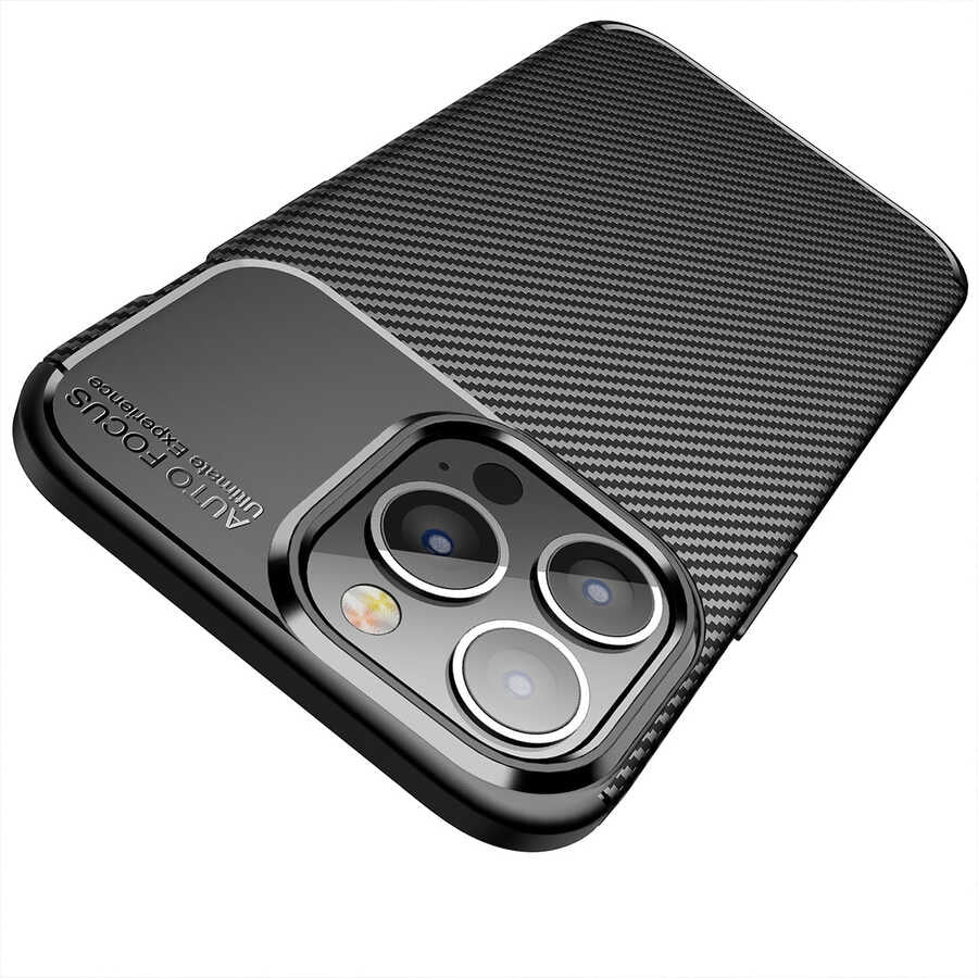 Apple iPhone 13 Pro Max Kılıf Zore Negro Silikon Kapak Siyah