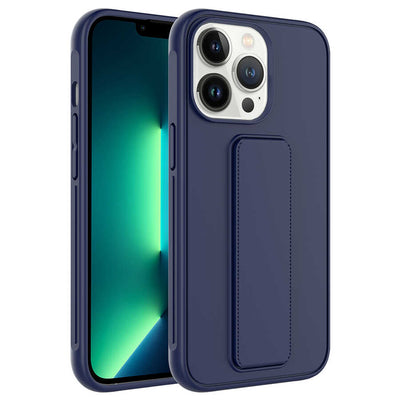 Apple iPhone 13 Pro Max Kılıf Zore Qstand Kapak Lacivert