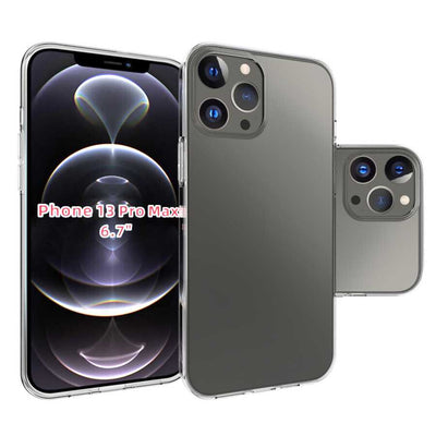Apple iPhone 13 Pro Max Kılıf Zore Süper Silikon Kapak Renksiz