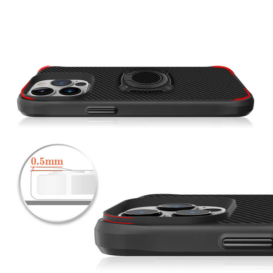 Apple iPhone 13 Pro Max Kılıf Zore Timo Kapak Siyah