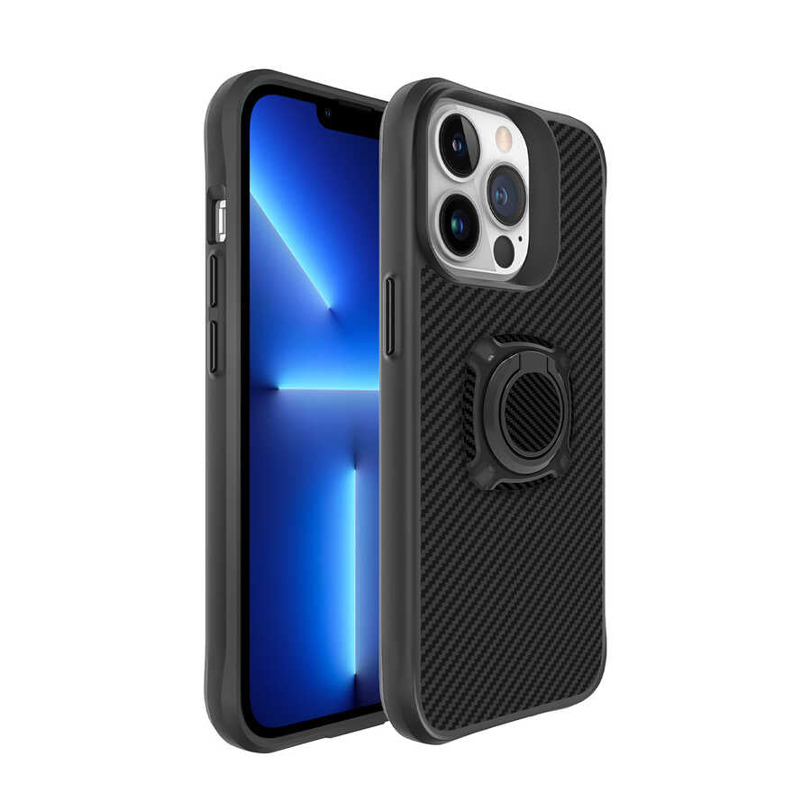 Apple iPhone 13 Pro Max Kılıf Zore Timo Kapak Siyah