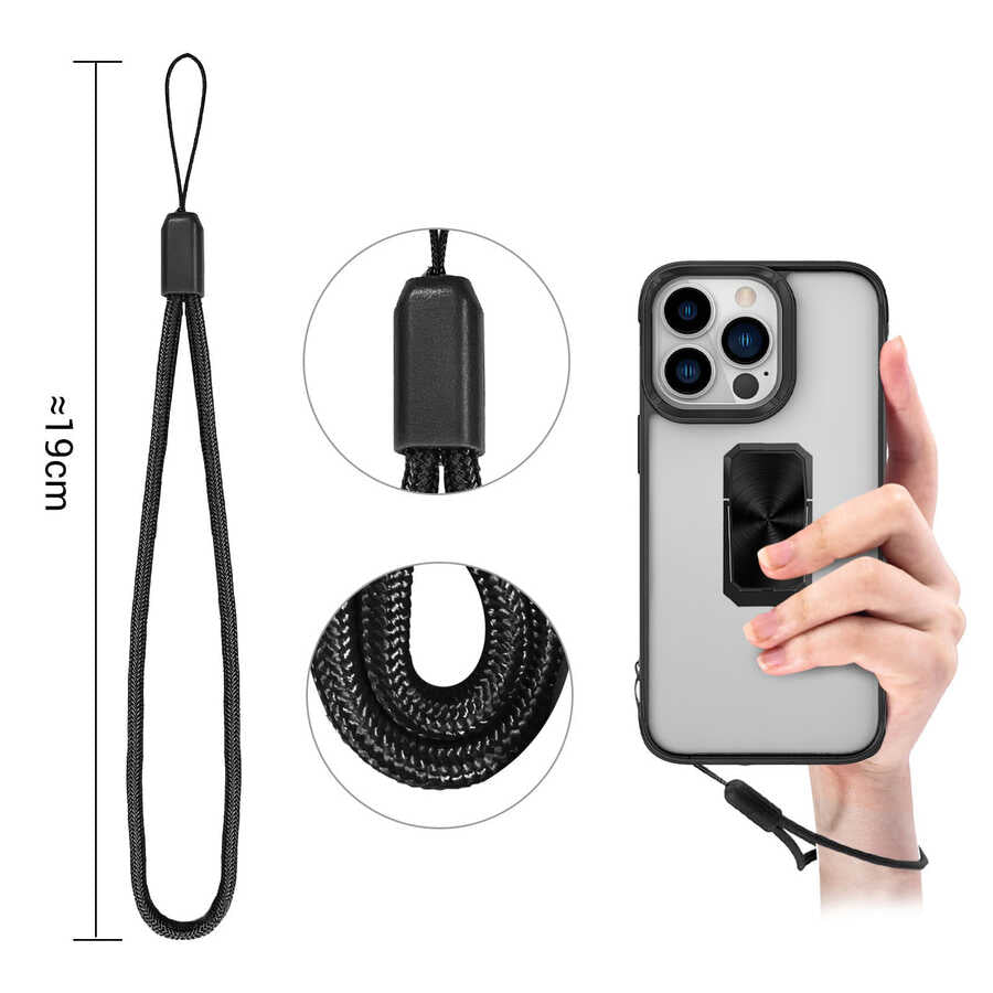 Apple iPhone 13 Pro Max Kılıf Zore V-Bax Kapak Siyah