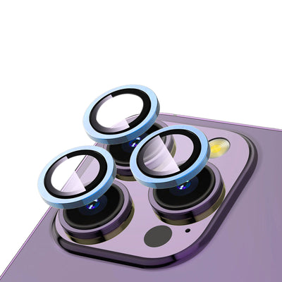 Apple iPhone 13 Pro Max Zore CL-12 Premium Safir Parmak İzi Bırakmayan Anti-Reflective Kamera Lens Koruyucu Sierra Mavi