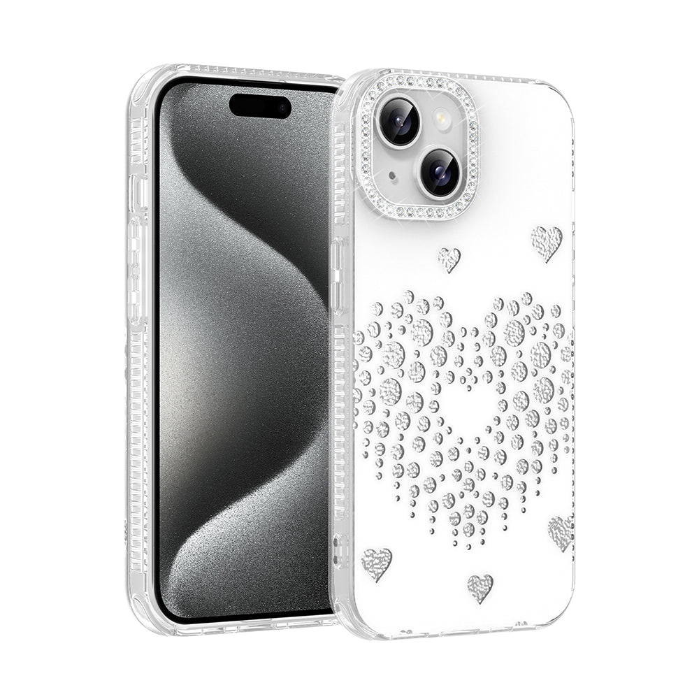 Apple iPhone 14 Kılıf Damla Taşlı Zore Rivas Sert PC Kapak