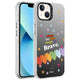 Apple iPhone 14 Kılıf Desenli Zore Silver Sert Kapak Kalp