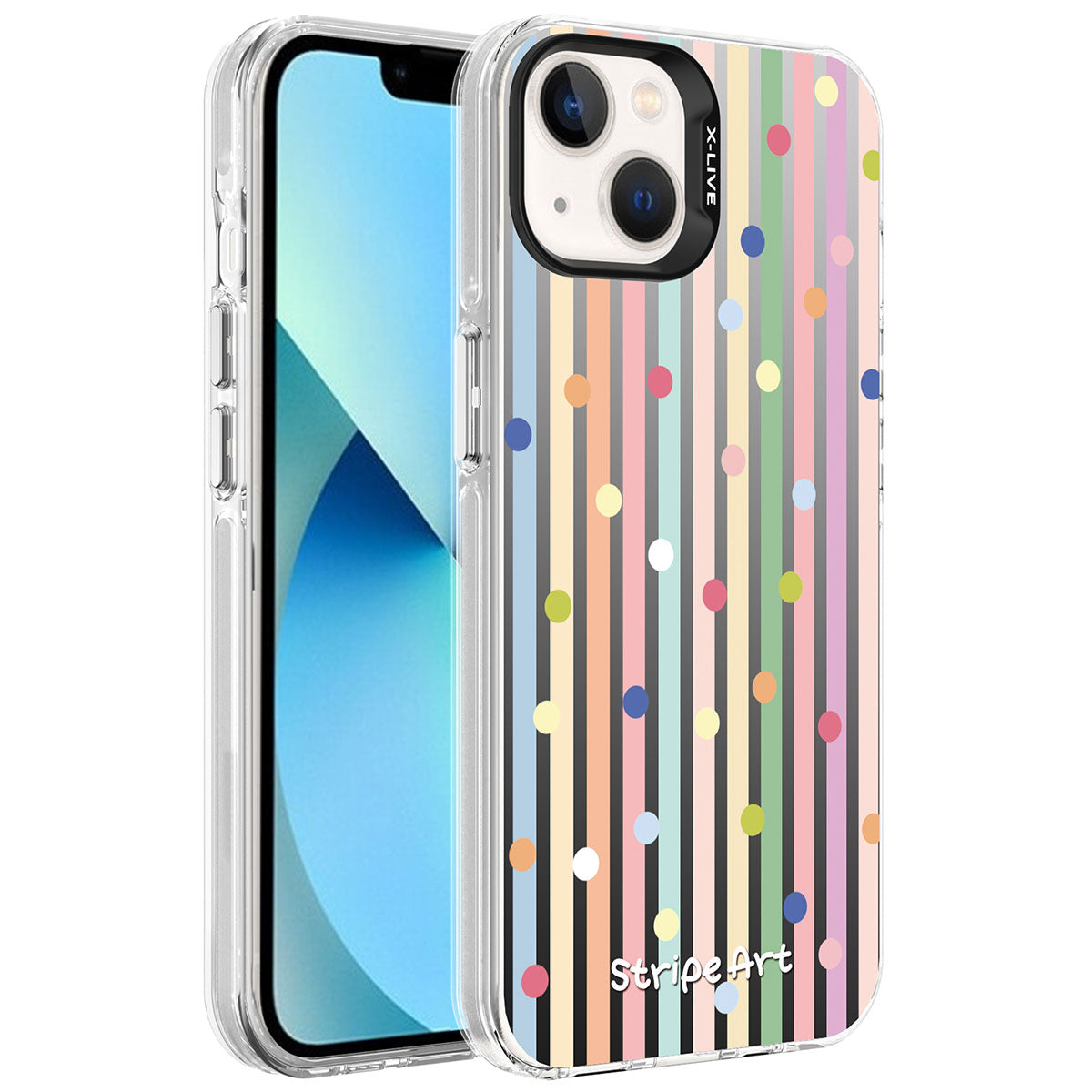 Apple iPhone 14 Kılıf Desenli Zore Silver Sert Kapak Balon