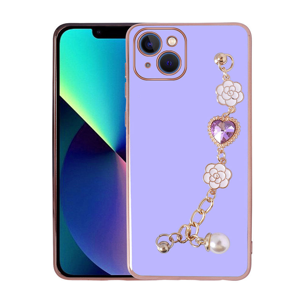 Apple iPhone 14 Kılıf El Tutamaçlı Kamera Korumalı Zore Taka Silikon Kapak Pembe