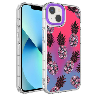 Apple iPhone 14 Kılıf Kamera Korumalı Renkli Desenli Sert Silikon Zore Korn Kapak NO6