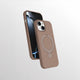 Apple iPhone 14 Kılıf M-safe Şarj Özellikli Standlı Zore Samara Kapak Desert Gold