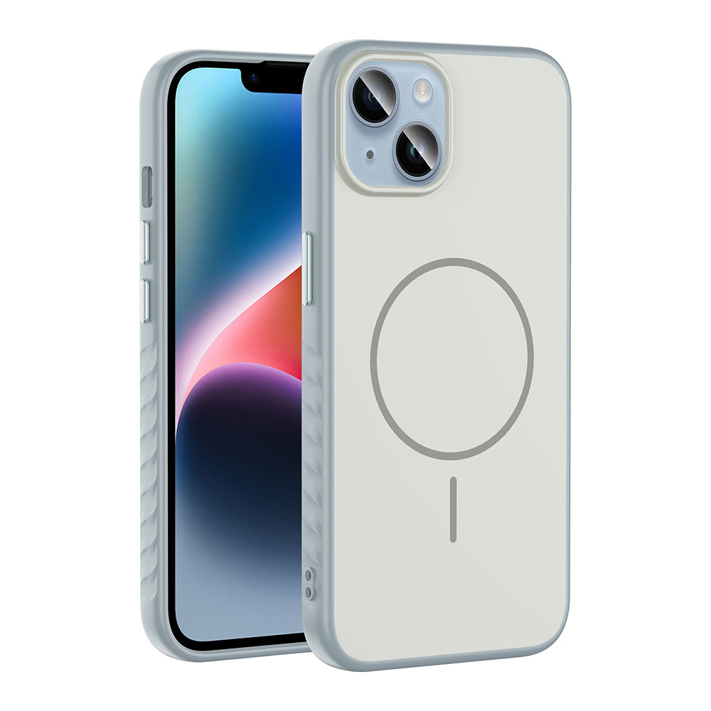 Apple iPhone 14 Kılıf M-safe Şarj Özellikli Zore Tea Kapak Turuncu