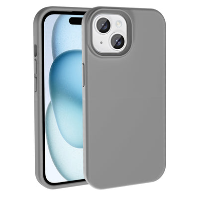 Apple iPhone 14 Kılıf M-safe Şarj Özellikli Sıvı Teknolojili Silinebilir Sert Zore Kivi Kapak Koyu Gri