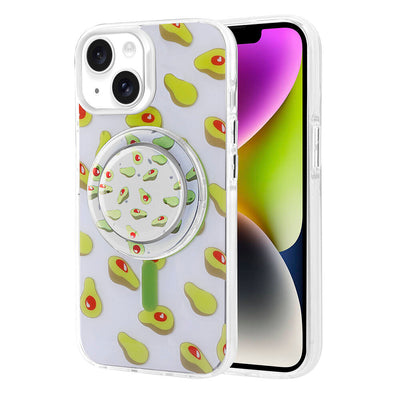 Apple iPhone 14 Kılıf M-safe Şarj Özellikli Tak-Çıkar Pop Soketli Zore Tiktok Kapak Mavi